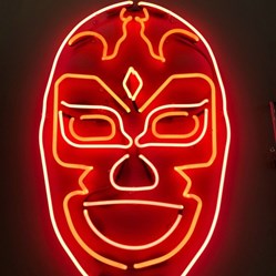 Neon-Skilt-Maske-luchador